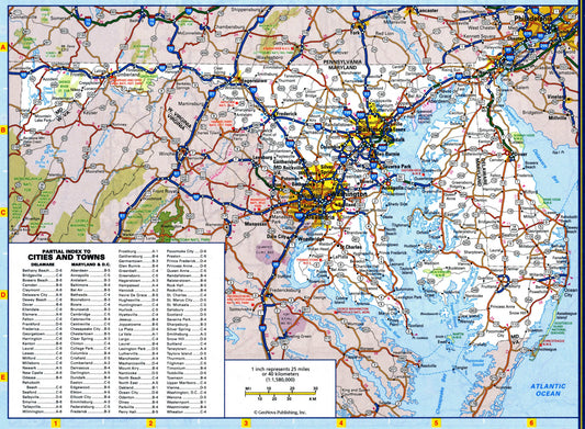 MARYLAND STATE HIGHWAY CITY ROAD MAP GLOSSY POSTER PICTURE PHOTO BANNER city political