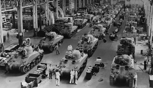 UM4 SHERMAN TANK DETROIT PLANT GLOSSY POSTER PICTURE PHOTO PRINT BANNER  CONVERSATIONPRINTS