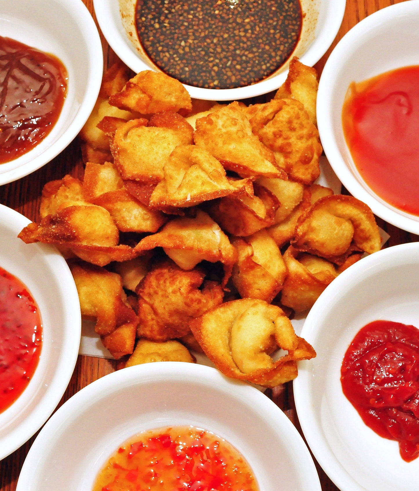 Crab Rangoon With Sauces Glossy Poster Picture Photo Print Banner Conversationprints