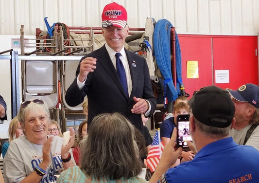 Joe Biden Wearing Trump 2024 Hat Glossy Poster Picture Photo Print Banner Conversationprints