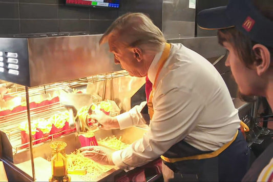 Trump Making Mcdonalds Fries Glossy Poster Picture Photo Print Banner Conversationprints
