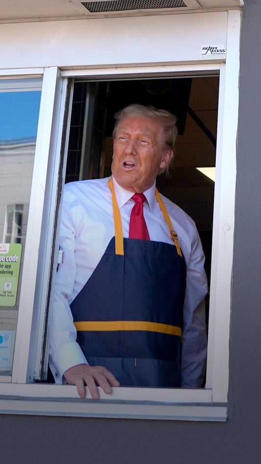 Donald Trump Working Mcdonalds Glossy Poster Picture Photo Print Banner Conversationprints