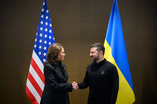 Zelenskyy Kamala Harris Ukraine Glossy Poster Picture Photo Print Banner Conversationprints