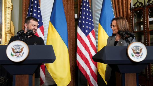 Zelenskyy Harris Us Ukraine Glossy Poster Picture Photo Print Banner Conversationprints
