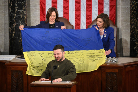 Zelenskyy Harris Pelosi Flag Glossy Poster Picture Photo Print Banner Conversationprints