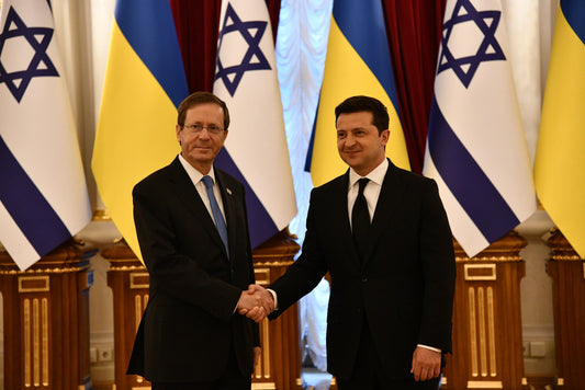 Zelenskyy Isaac Herzog Israel Glossy Poster Picture Photo Print Banner Conversationprints