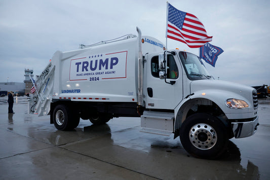 Donald Trump Garbage Truck Glossy Poster Picture Photo Print Banner Conversationprints