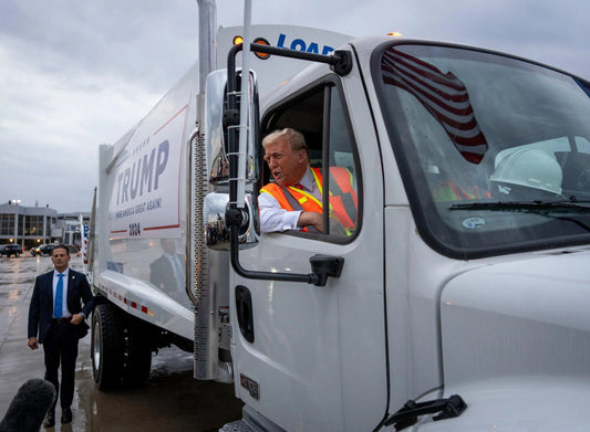 Donald Trump Garbage Truck 2024 Glossy Poster Picture Photo Print Banner Conversationprints