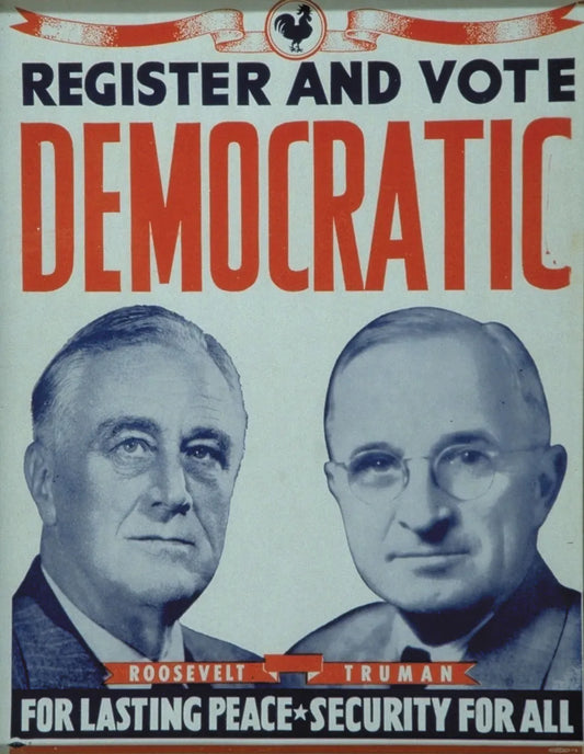 Roosevelt Truman Campaign Sign Glossy Poster Picture Photo Print Banner Conversationprints