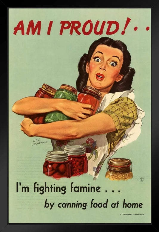 Fighting Famine Canning Food Glossy Poster Picture Photo Print Banner Conversationprints