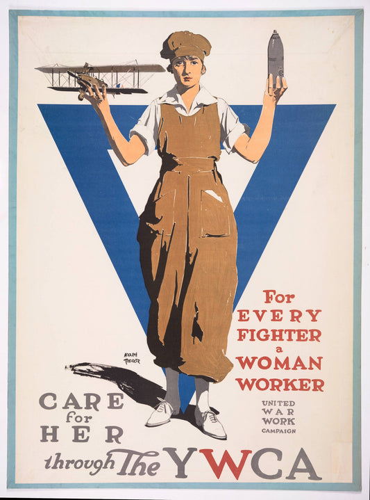 Ywca Woman Worker War Propaganda Glossy Poster Picture Photo Print Banner Conversationprints