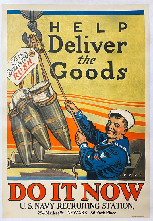 Navy Recruiting War Propaganda Glossy Poster Picture Photo Print Banner Conversationprints