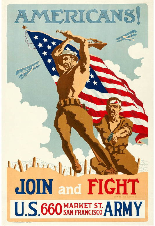 Join Us Army Ww1 Propaganda Ad Glossy Poster Picture Photo Print Banner Conversationprints