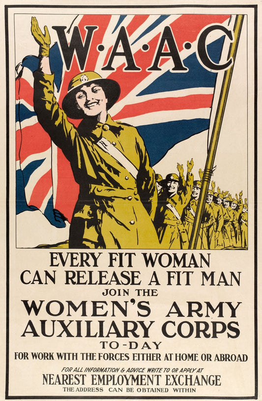 Waac Ww1 Propaganda Ad Glossy Poster Picture Photo Print Banner Conversationprints
