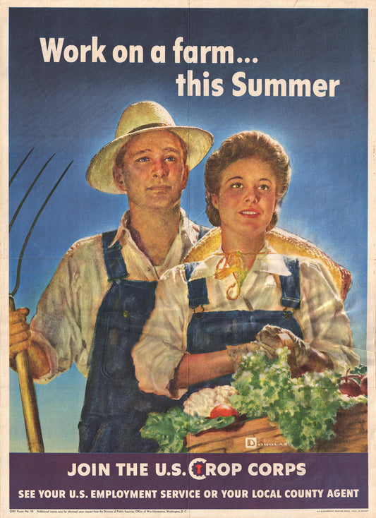 Us Crop Corps Ww2 Propaganda Glossy Poster Picture Photo Print Banner Conversationprints