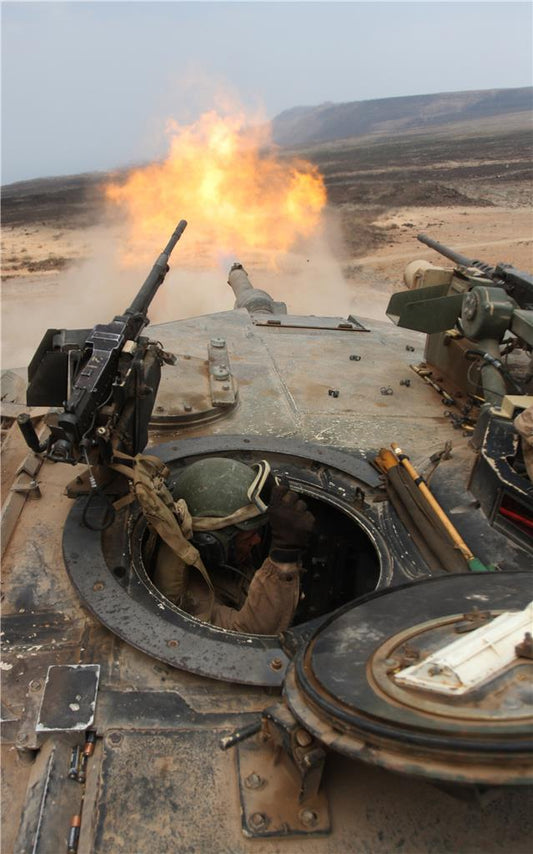 M1 Abrams Vehicle Turret Firing Glossy Poster Picture Photo Print Banner Conversationprints