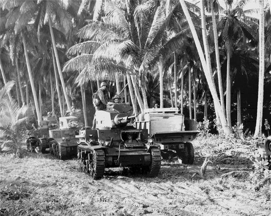 M2 Light Tank In Guadal Canal Glossy Poster Picture Photo Print Banner Conversationprints