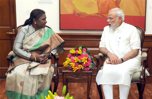 Draupadi Murmu And Naren Modi Glossy Poster Picture Photo Print Banner Conversationprints