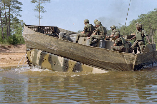 M2 Bradley Tank At Victory Pond Glossy Poster Picture Photo Print Banner Conversationprints