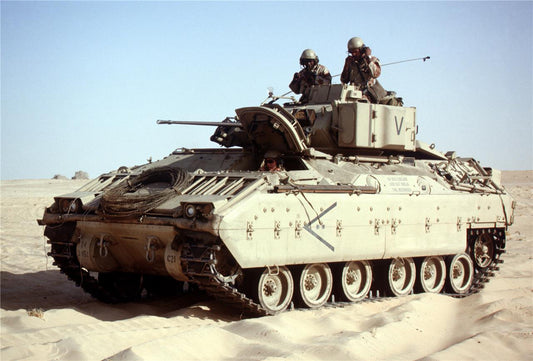 M2A1 Bradley Tank Desert Shield Glossy Poster Picture Photo Print Banner Conversationprints