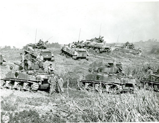 M4 Sherman Tank Okinawa 1945 Ww2 Glossy Poster Picture Photo Print Banner Conversationprints