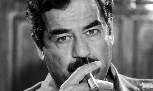 Saddam Hussein Cigar Glossy Poster Picture Photo Print Banner Iraqi Pres Conversationprints