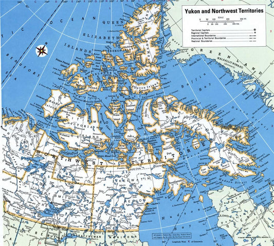 Yukon Northwest Canada Road Map Glossy Poster Picture Photo Print Banner Conversationprints