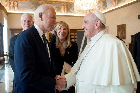 Pope Francis President Joe Biden Glossy Poster Picture Photo Print Banner 9768 Conversationprints