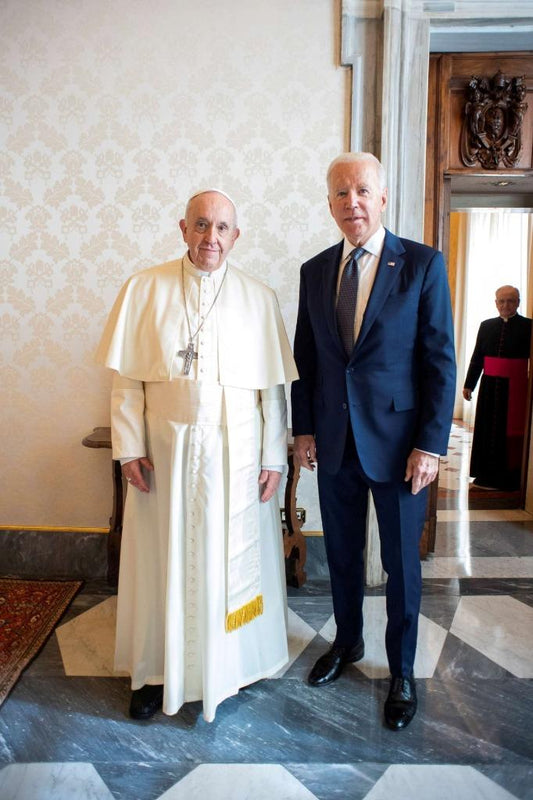 Biden And Pope Francis Catholic Glossy Poster Picture Photo Print Banner 9769 Conversationprints