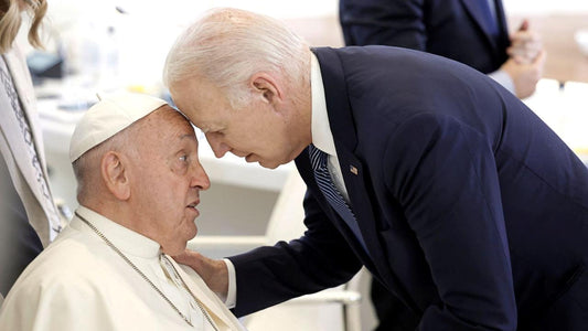 Joe Biden Pope Francis 2024 Glossy Poster Picture Photo Print Banner 9770 Conversationprints