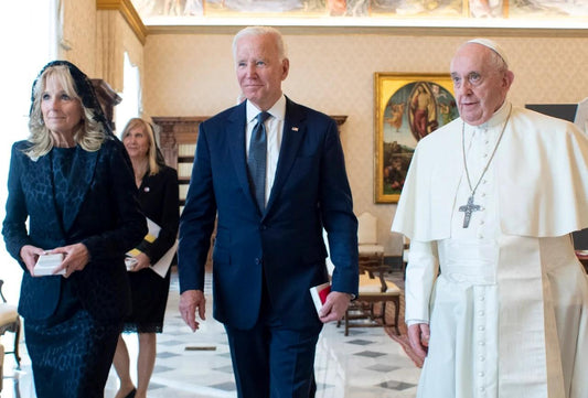 Joe & Jill Biden Pope Francis Glossy Poster Picture Photo Print Banner 9771 Conversationprints