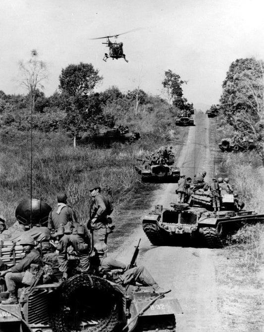M48 Tanks In Formation Vietnam Glossy Poster Picture Photo Print Banner Conversationprints