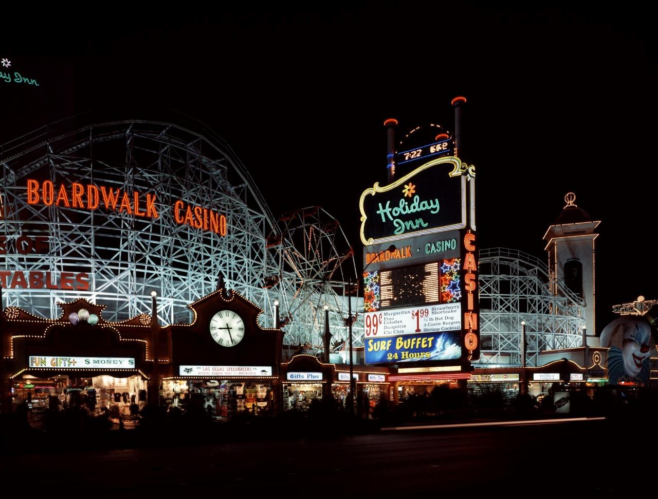 Boardwalk Casino Hotel At Night Las Vegas Poster Picture Photo Print Banner Conversationprints