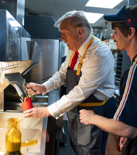 Trump Serving Fries Mcdonalds Glossy Poster Picture Photo Print Banner Conversationprints