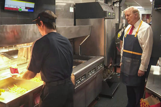 Trump Learning Fries Mcdonalds Glossy Poster Picture Photo Print Banner Conversationprints