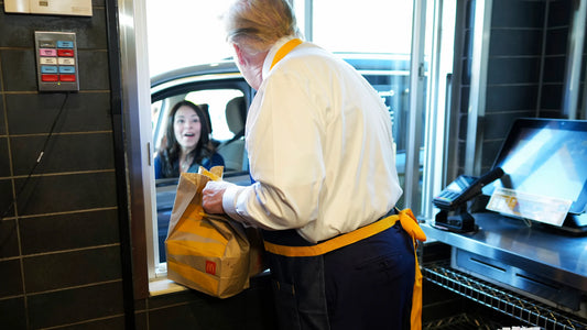 Trump Mcdonalds Drive Thru Bags Glossy Poster Picture Photo Print Banner Conversationprints