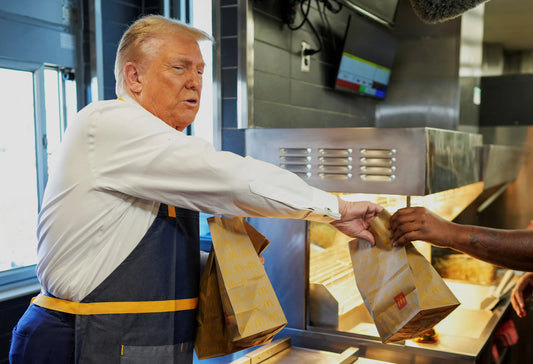 Trump Working Hard Mcdonalds Glossy Poster Picture Photo Print Banner Conversationprints