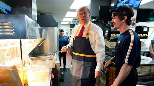 Trump Mcdonalds Frying Fries Glossy Poster Picture Photo Print Banner Conversationprints