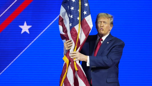 Trump Hug And Kiss Usa Flag Glossy Poster Picture Photo Print Banner Conversationprints