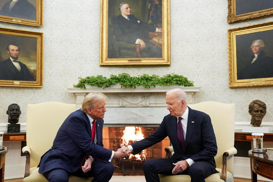 Trump Biden 2024 Meeting Glossy Poster Picture Photo Print Banner Conversationprints