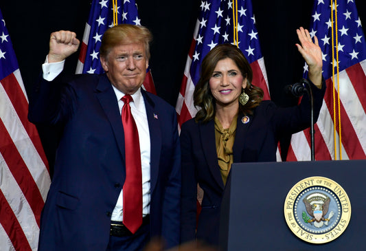 Kristi Noem Donald Trump Fists Glossy Poster Picture Photo Print Banner Conversationprints
