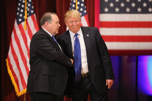 Mike Huckabee Trump Handshake Glossy Poster Picture Photo Print Banner Conversationprints