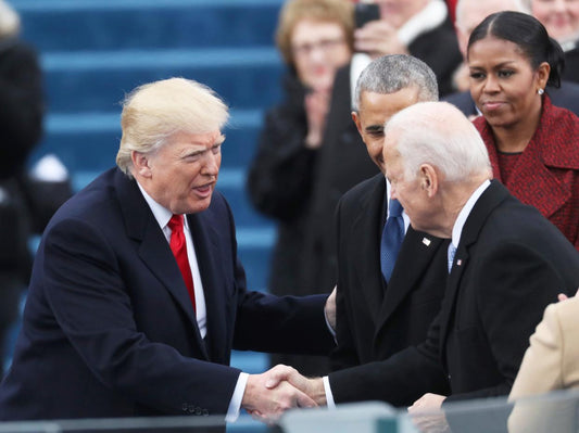 Trump Biden Obamas Handshake Glossy Poster Picture Photo Print Banner Conversationprints
