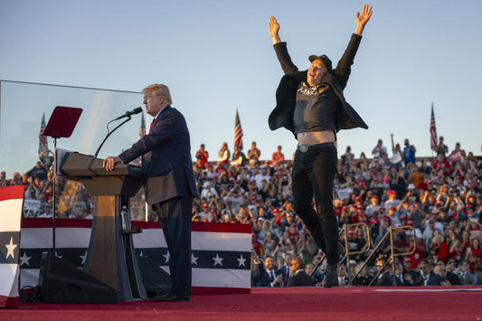 Musk Jumping Trump Rally Glossy Poster Picture Photo Print Banner Conversationprints