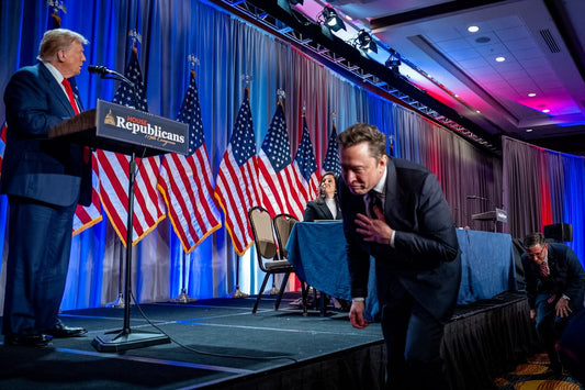 Elon Musk Trump Bow Speech Glossy Poster Picture Photo Print Banner Conversationprints