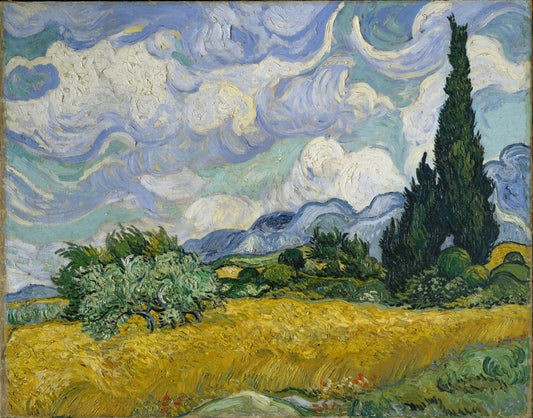 Van Gogh Wheat Fields Cypresses Glossy Poster Picture Photo Print Banner  Conversationprints