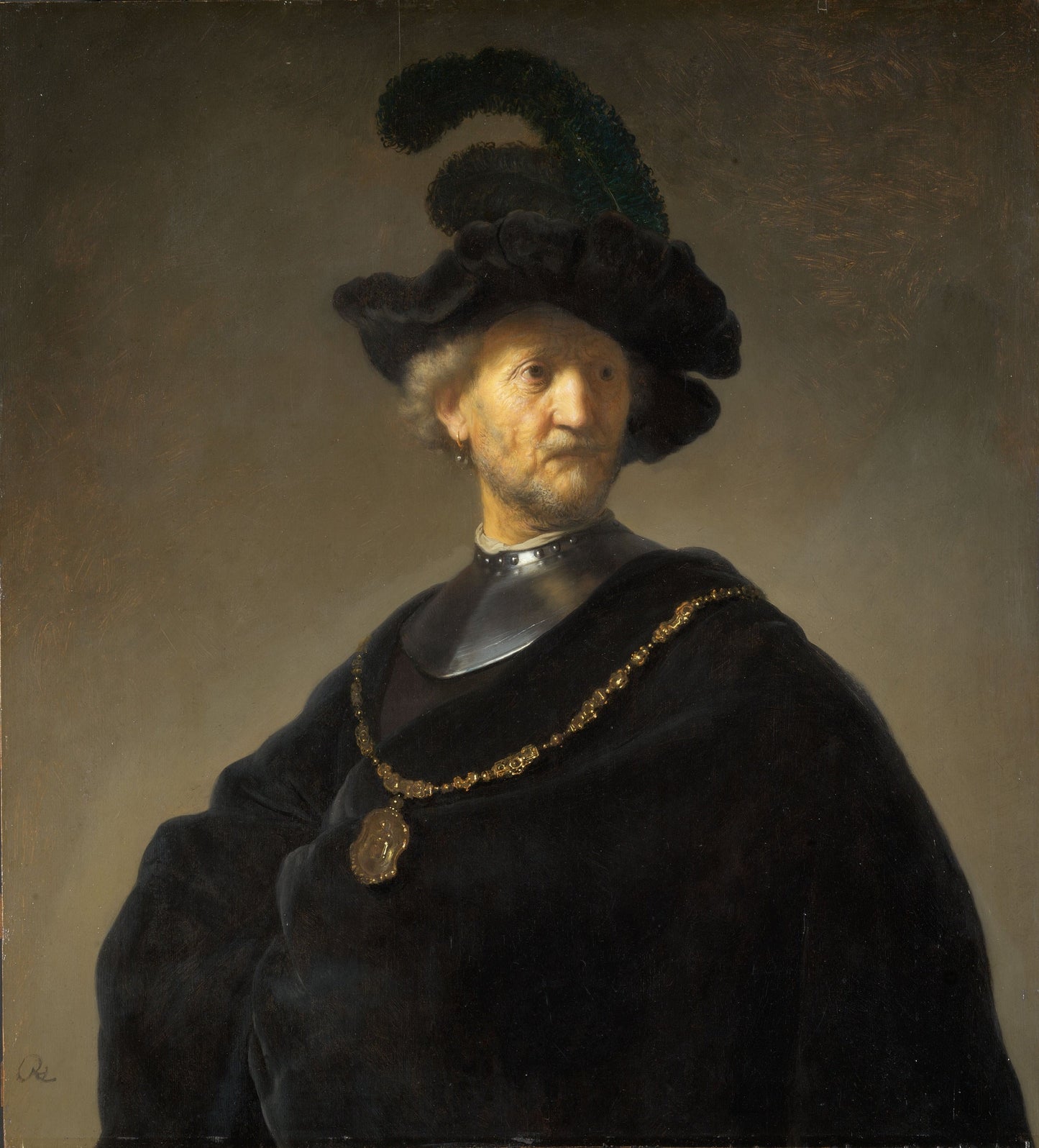 Rembrandt Old Man With Gold Chain Glossy Poster Picture Photo Print Banner  Conversationprints