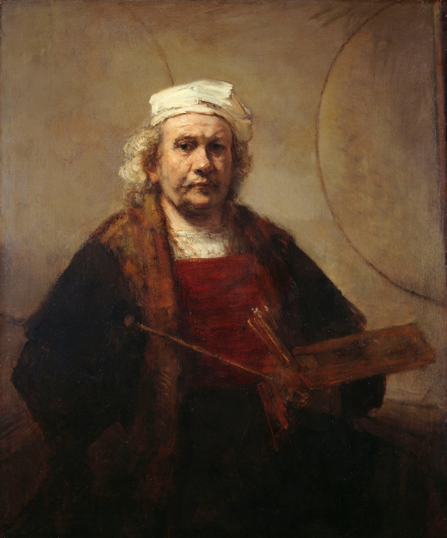 Rembrandt Self Portrait 2 Circles Glossy Poster Picture Photo Print Banner  Conversationprints