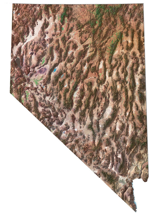 Nevada Satellite Map Glossy Poster Picture Photo Print Banner  Conversationprints