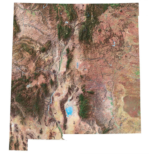 New Mexico Satellite Map Glossy Poster Picture Photo Print Banner  Conversationprints
